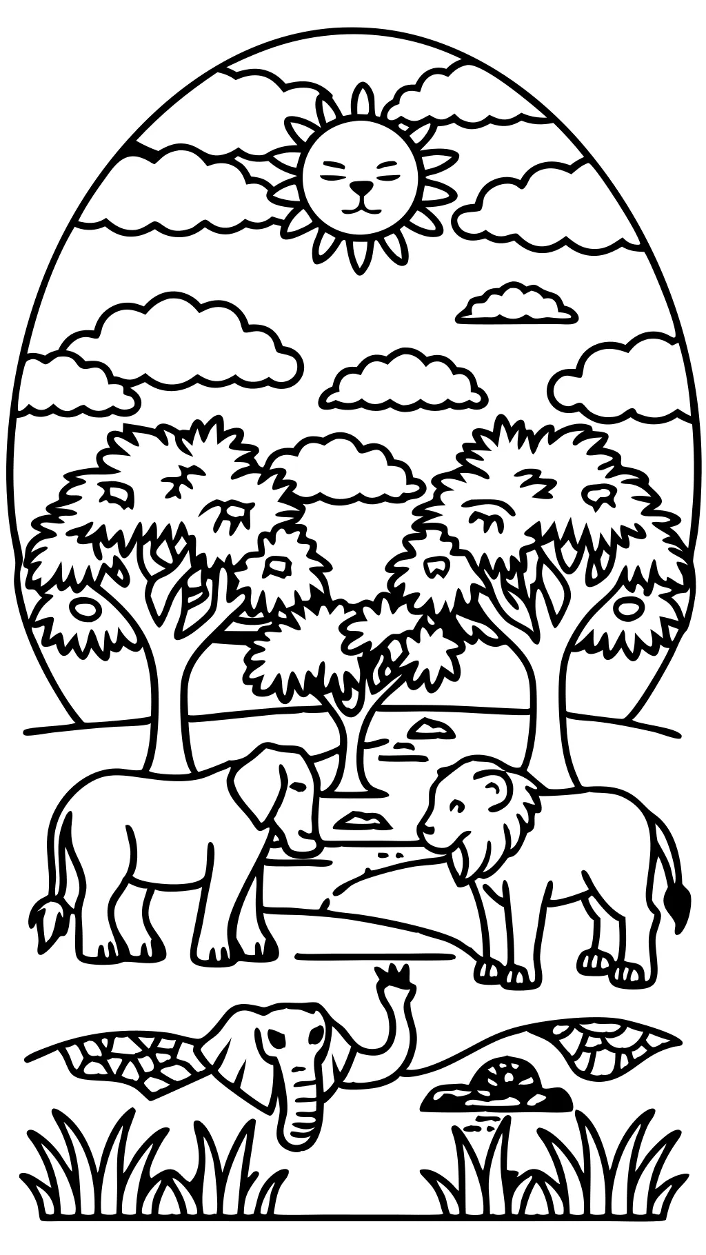 safari coloring pages